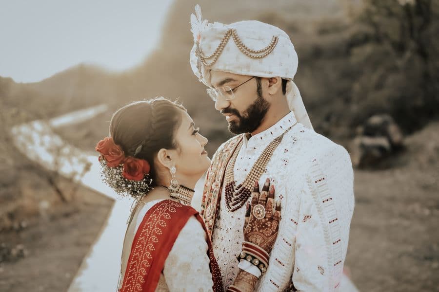 A couple who found each other on Knotify